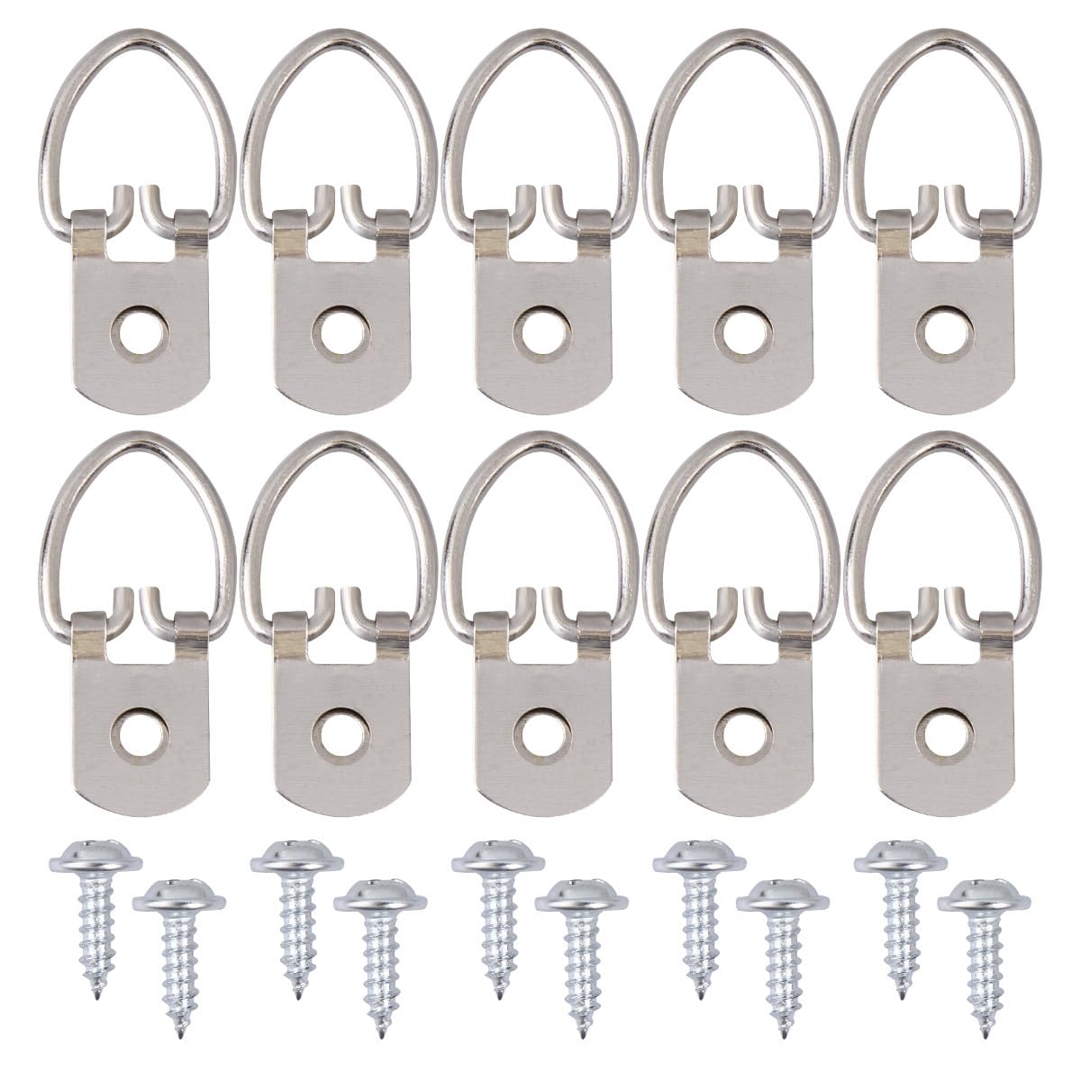 Crochets pour cadres photo robustes en acier lot de 200 attaches à vis