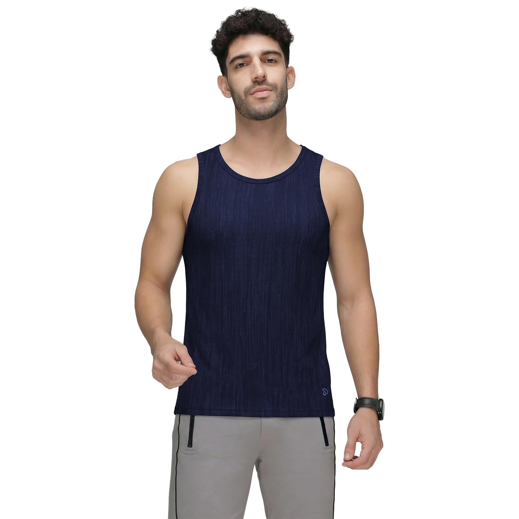 sporto Men's InstaCool Self Design Muscle Vest Anti Odour and Moisture Wicking-picture-28
