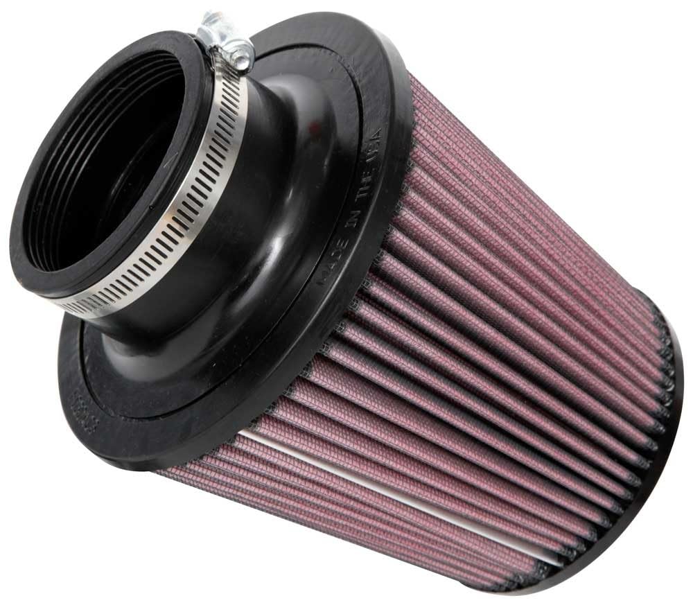 K&N Filtro de aire universal con abrazadera: alto rendimiento, premium, lavable, filtro de repuesto: diámetro de la brida: 3 pulgadas, altura del filtro: 6 pulgadas, longitud de la brida: 1.75