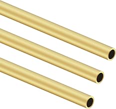 3 Pack Brass Round Tube, 300mm Long, 9mm Outer Dia, 1mm Thick, Copper Tube for DIY Crafts