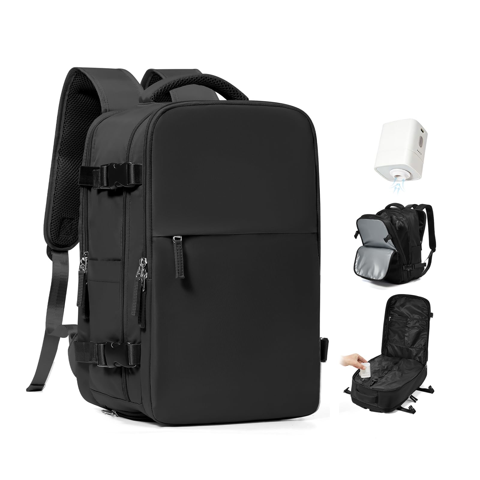 BJLFS Zaino Ryanair 40x30x20 Sottovuoto con pompa Zaino da Viaggio aereo Cabina 40x30x20 Impermeabile Bagaglio a Mano Wizzair Sottovuoto Borse da Cabina per Easyjet 45x36x20 Zaino Airback Donna