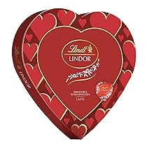 Lindt San Valentino Scatola Regalo Cioccolatini Lindor a Forma di Cuore al Cioccolato al Latte, 96g