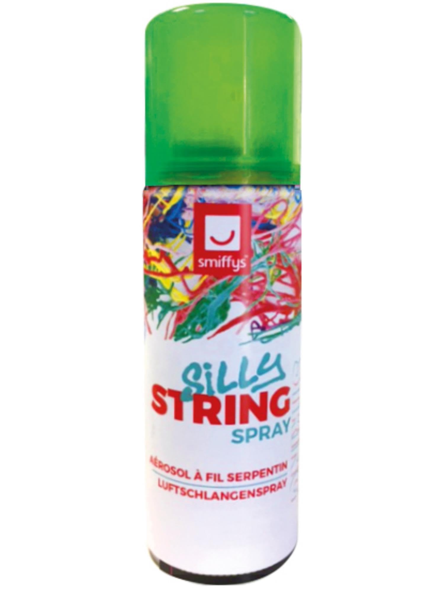 Smiffys Silly String, Assorted Colours, Non-Flammable, 70ml Per Can, 12, Party & Carnival Fancy Dress, Adult Dress Up Party Goods