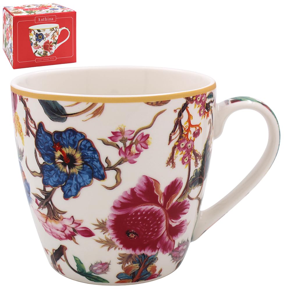 Lesser & Pavey Anthina Breakfast Mug | Ceramic Coffee Mug for Home or Work | Premium Design Mugs for All Occasions | Lovely Mugs for Tea, Coffee & Hot Drinks