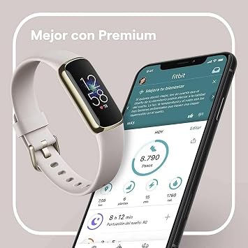 Fitbit Luxe Soft Gold Stainless Steel Case & Lunar White Band