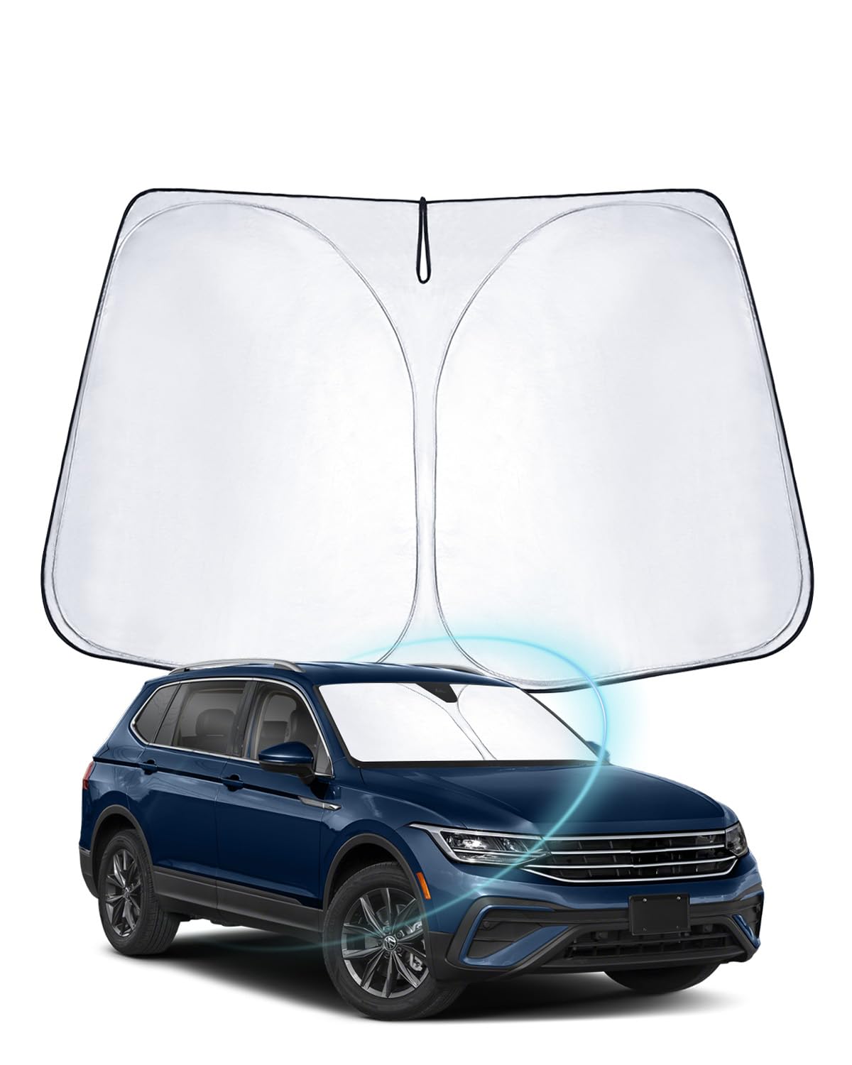 WEIPIN Parasol Compatible con V W Ti-guan 2 2017-2023 Parasol de Coche para Parabrisas Delantero para Seat Ta-rraco 2019-2023 Accessori con refrigeración Anti UV, protección Interior