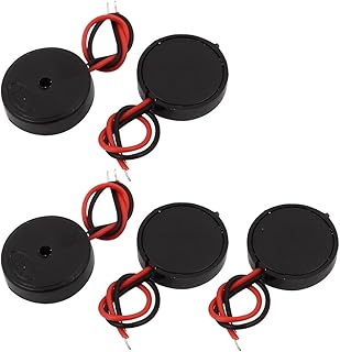 Aexit 5Pcs DC Security & Surveillance 30V 80dB Sound Passive Electronic Buzzer Alarm 14mm x Horns & Sirens 4mm Black