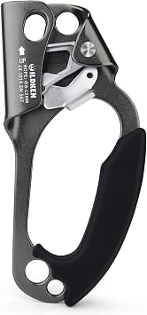 WILDKEN Climbing Hand Ascender Outdoor Mountaineering Tree Arborist Climbing Rappelling Equip Hand Ascender for 8-14MM Rope Left Right Hand Ascender