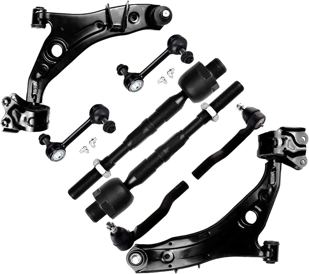 ASAPE 8 PCS Control Arm Ball Joint Tie Rod End Sway Bar End Link Suspension Kit Fit for 2007-2014 for Ford Edge