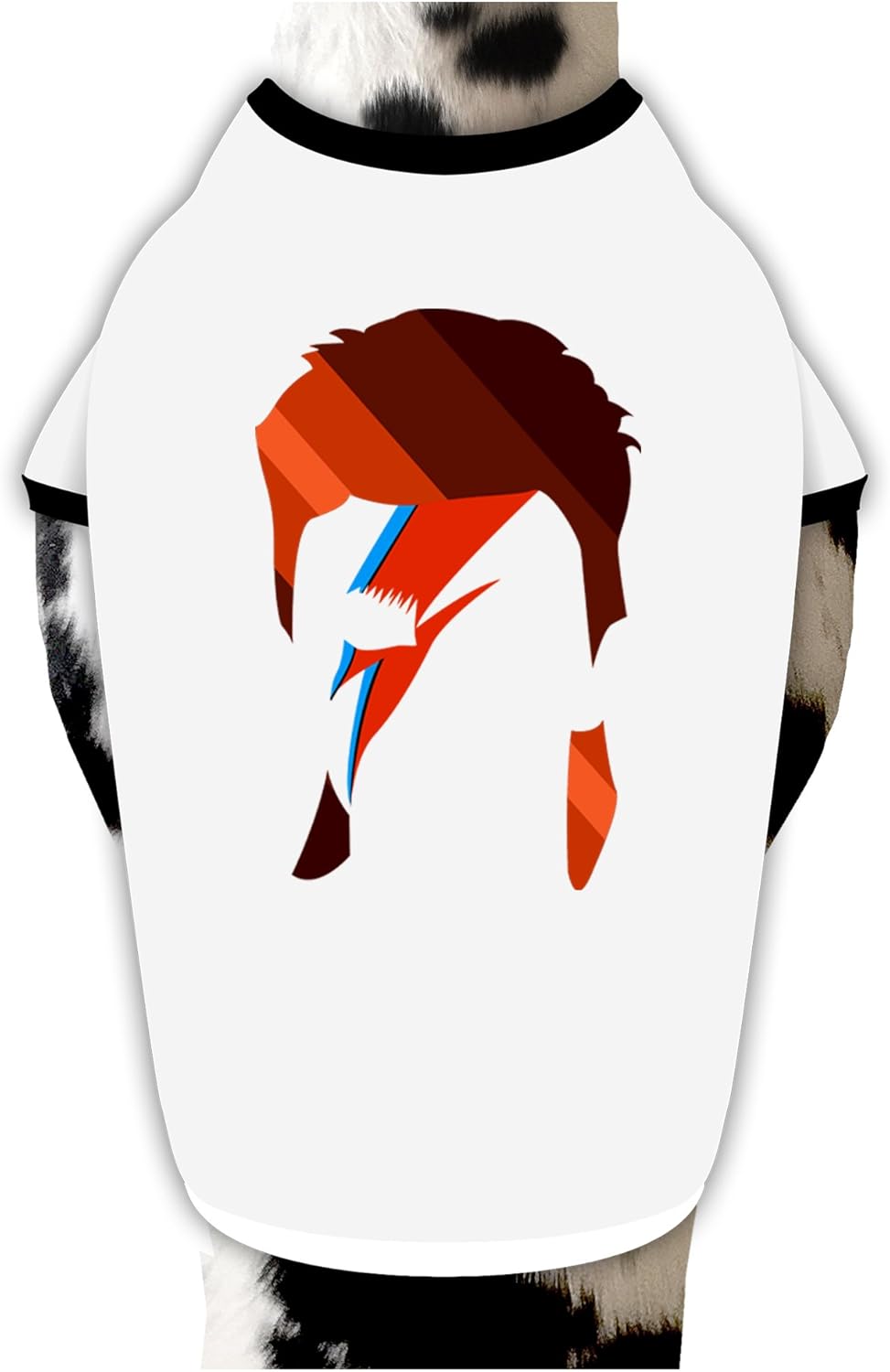 Star Man Cotton Dog Shirt White with Black Small