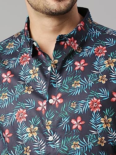 Image of Thomas Scott Men's | Printed | Full Sleeve | Slim Fit | 100% Cotton | Spread Collar | Casual Shirt
