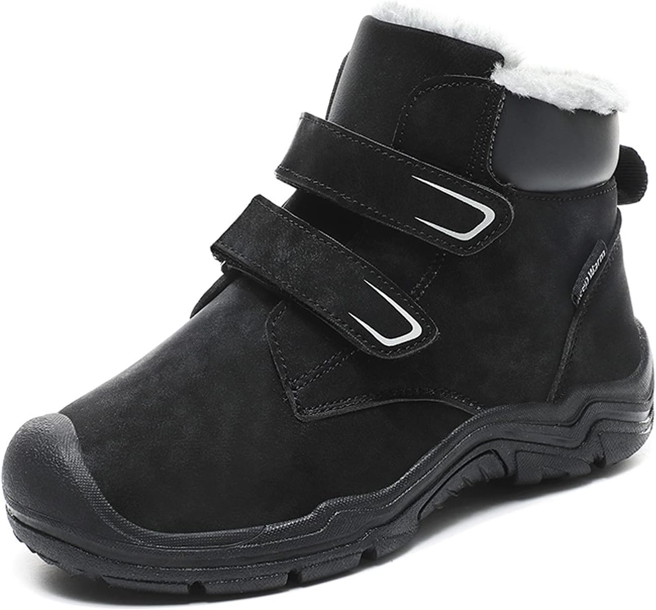 FLIOZY Kids Snow Boots Boys Girls Winter Warm Lined Hiking Walking Boots Outdoor Non-Slip Trekking Shoes Ankle Boots