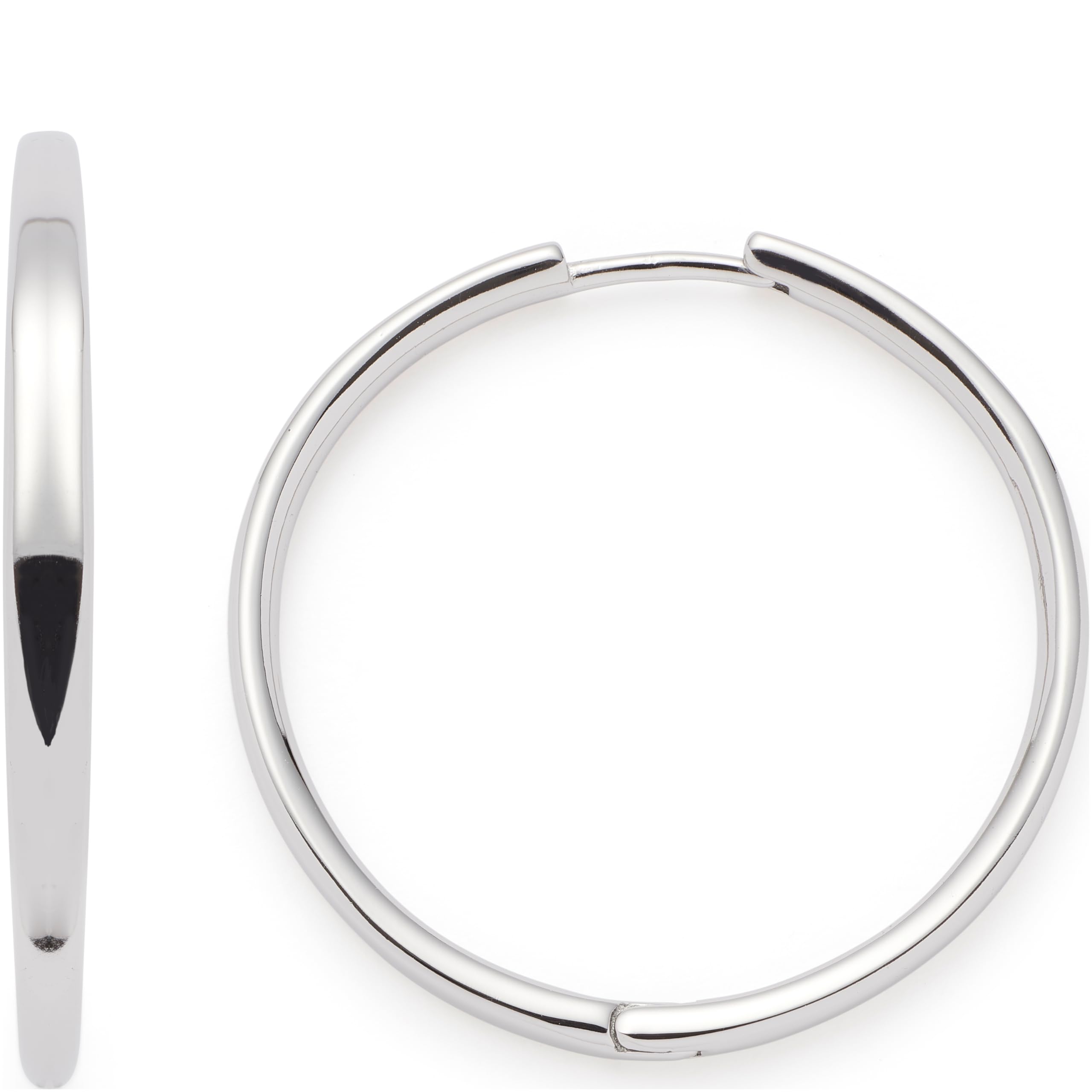 Leonardo Jewels Creole Marli, 023576, 1 paar hoepeloorbellen van roestvrij staal, goudkleurig, 5 cm diameter, klapbeugelsluiting, geschenksieraad, Eine Grösse, Roestvrij staal, Geen edelsteen