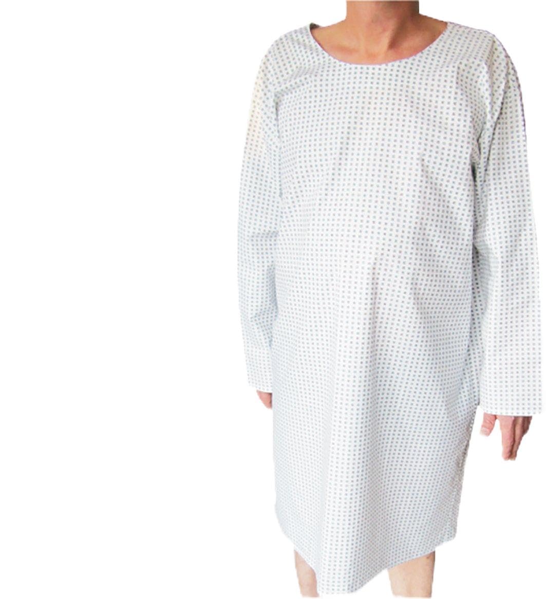 Krankenhemd, Pflegehemd, Nachthemd, Patientenhemd, Flügelhemd fuer Erwachsene, bunt