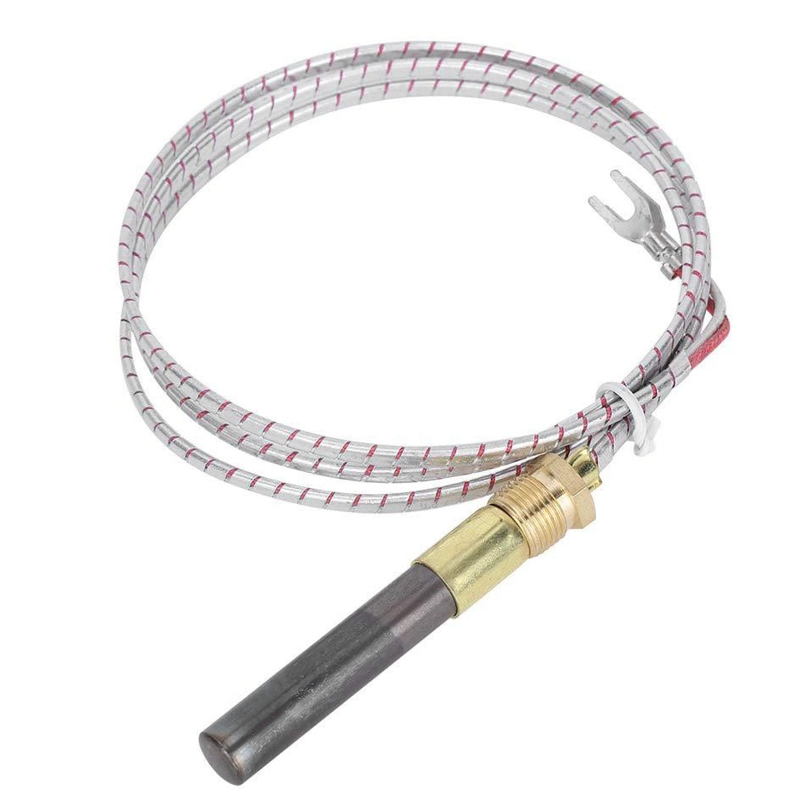 Haofy Termopila 36 Pollici 750mV, Generatore Termoelettrico 304 Acciaio | Riscaldamento in 60 Secondi, Cavo Lungo per Valvole Profonde, Doppia Opzione di Montaggio, Ideale per Caminetti a Gas,