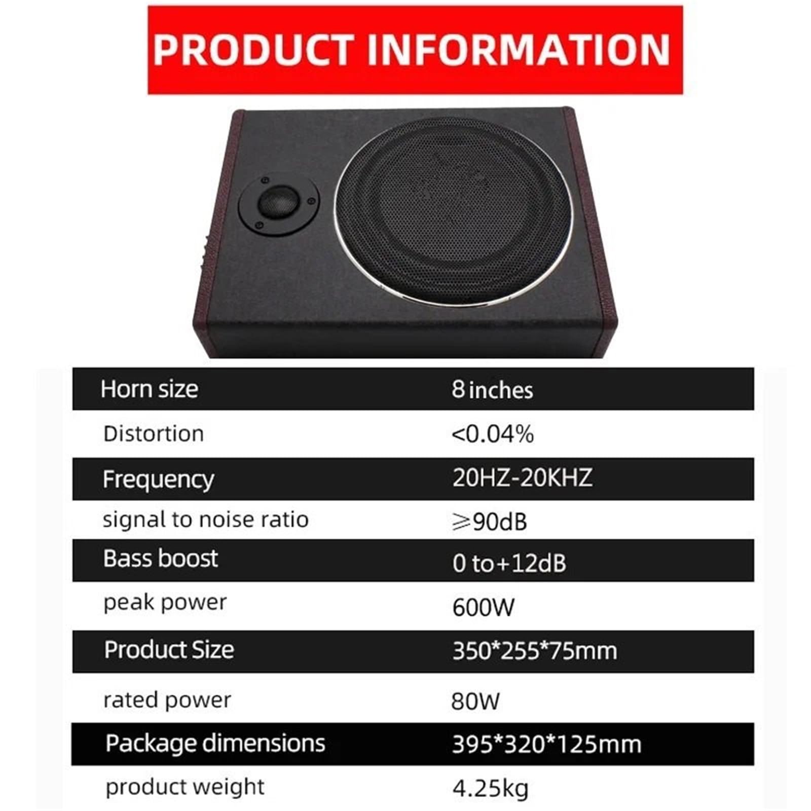 Subwoofer samochodowy Głośnik samochodowy
