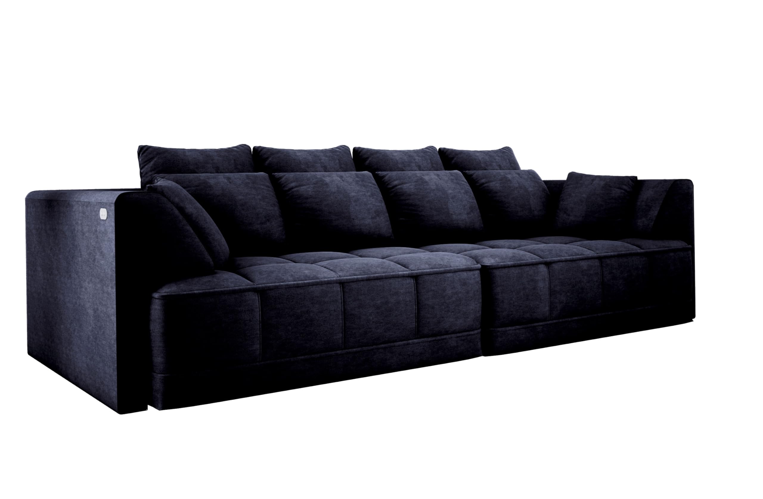 Big Sofa Tiga XXL, Schlafsofa, Couch, Schlafcouch mit Schlaffunktion 302 cm Breit (Cloud 79)