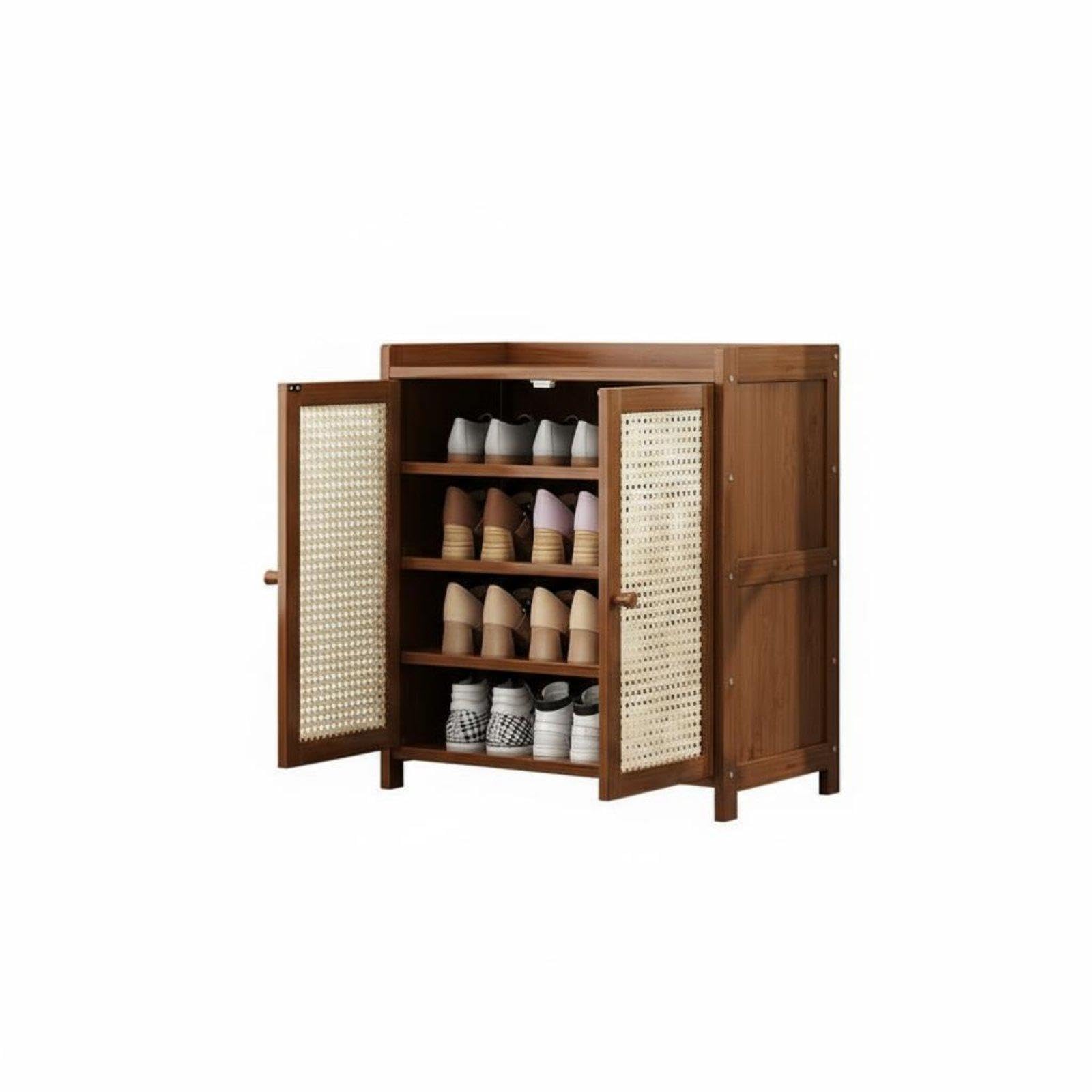 Multi-Layer Footwear Storage Unit Space Saving Design Multi-Tier Shoe Storage Cabinet Adjustable Shelves Household Furniture for Hallway, Corridor 2-Door 5-Layer-image-14