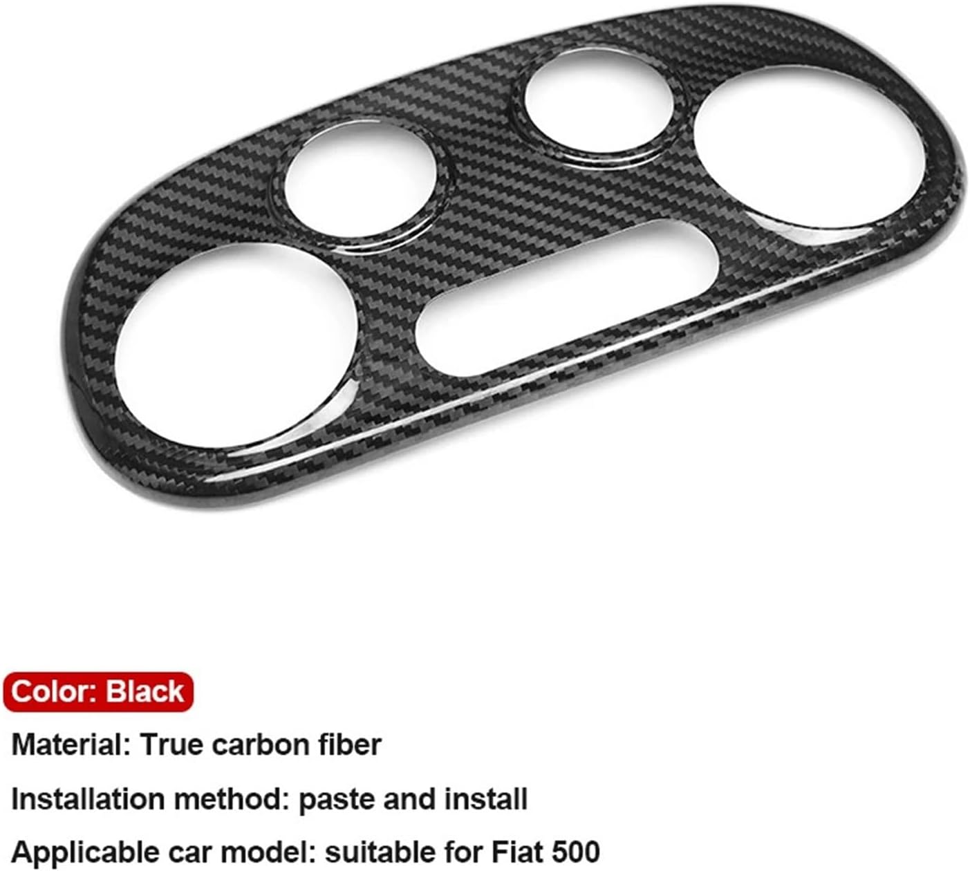 アバルト エアコン パネルカバー(オート) リアルカーボン シリーズ5、4