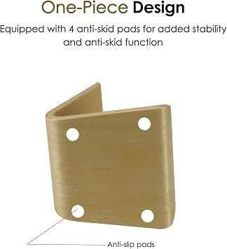 Minimalist Birch Wood Tablet Ipad Mini Air Case Stand Holder Rocks for Desk, Wooden Simple Ipad Pro Riser Holder Compatible with Apple iPad, iPad Air, iPad Mini Case, Kindle Fire, E-Reader ect, White