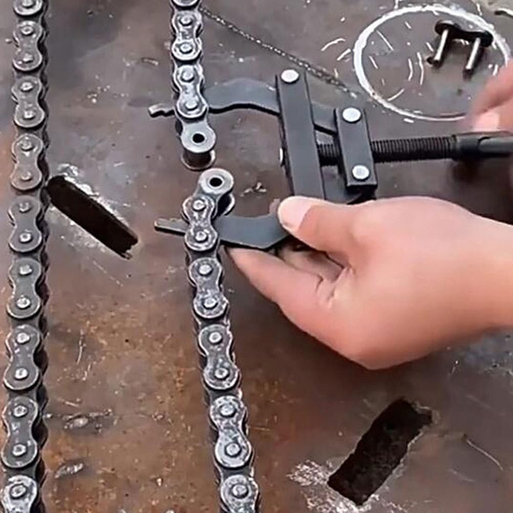 ULTECHNOVO Tensor De Cadena Para Motocicleta Herramienta Multifuncional De Acero 6.10X4.17X0.51 Pulgadas Para Ajuste Corte Y Mantenimiento De Cadenas Moto Y Equipos Industriales