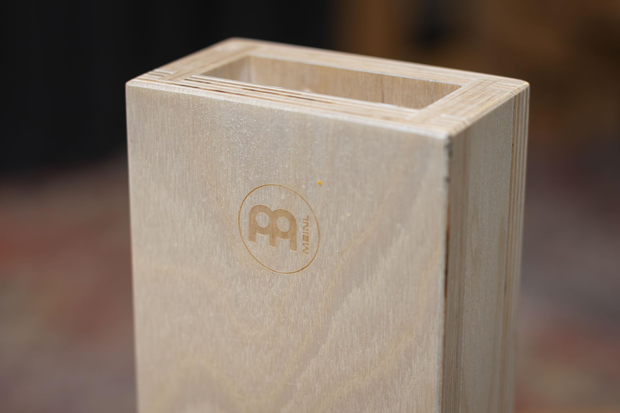 Meinl Percussion Wood Temple Block - Kleines Schlagzeugzubehör - Mit Halterung - Stimmung C6 - Baltische Birke, Natur (TMWB-S)
