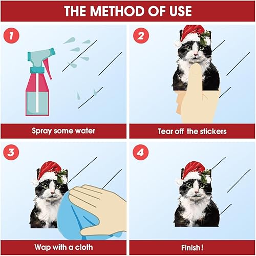 Miniatura 11 de Horaldaily 221 calcomanías de Navidad para ventana, bolas de Navidad, ramas de nieve para el hogar, suministros de fiesta, tienda, ventana