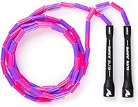 Vista 9 de Cuerda de saltar de ejercicio con cuentas para niños, cuerda de saltar segmentada para niños, cuentas duraderas e inastillables para exteriores