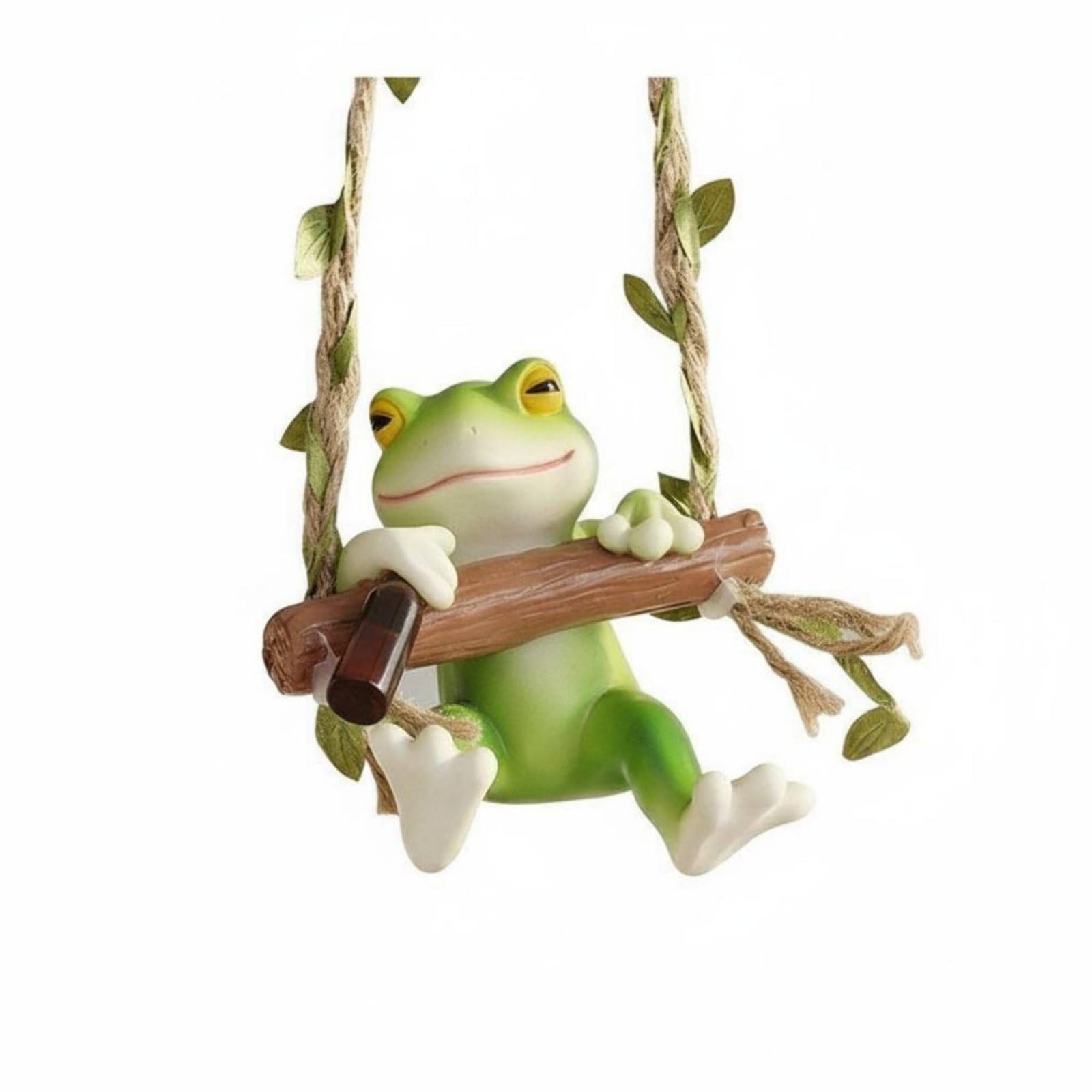 ATORSE Frog Swing Decoration Cute Frog Ladder Hanger Whimsical Outdoor Decor for Garden, Balcony, Tree, 5263-image-38