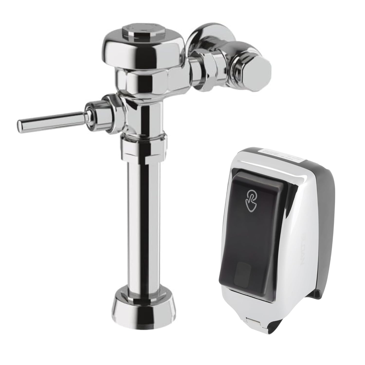 Sloan 111 Water Closet Flushometer, 3780018 & Sloan EBV-200-A Retrofit, 3325201 Bundle - Fixture Connection Top Spud, 1.28 GPF Flush Valve, Exposed Side Mount Sensor, 72 Hour Sentinel Flush
