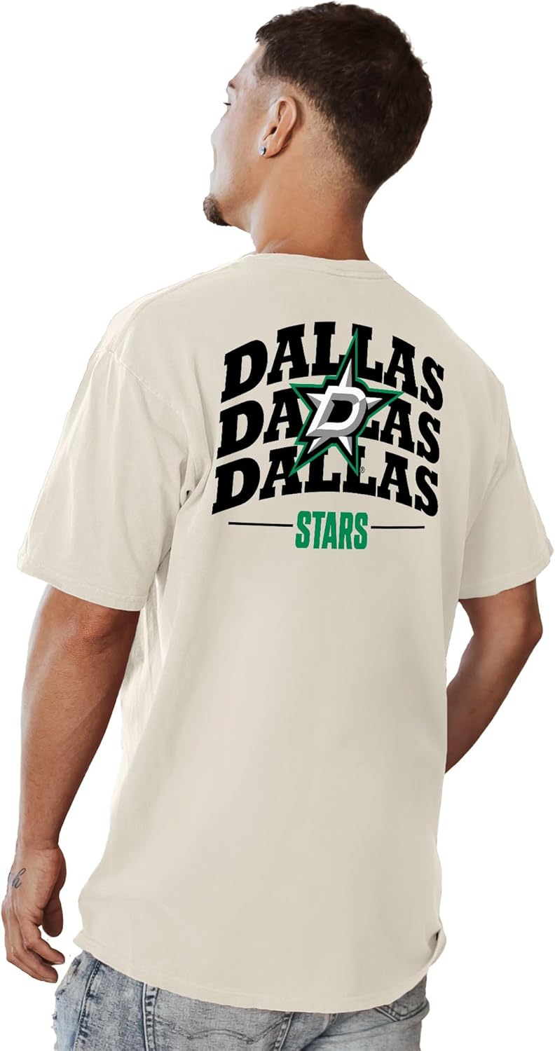 Blue 84 NHL Officially Licensed T-Shirt Ringspun Front/Back Fury Ivory