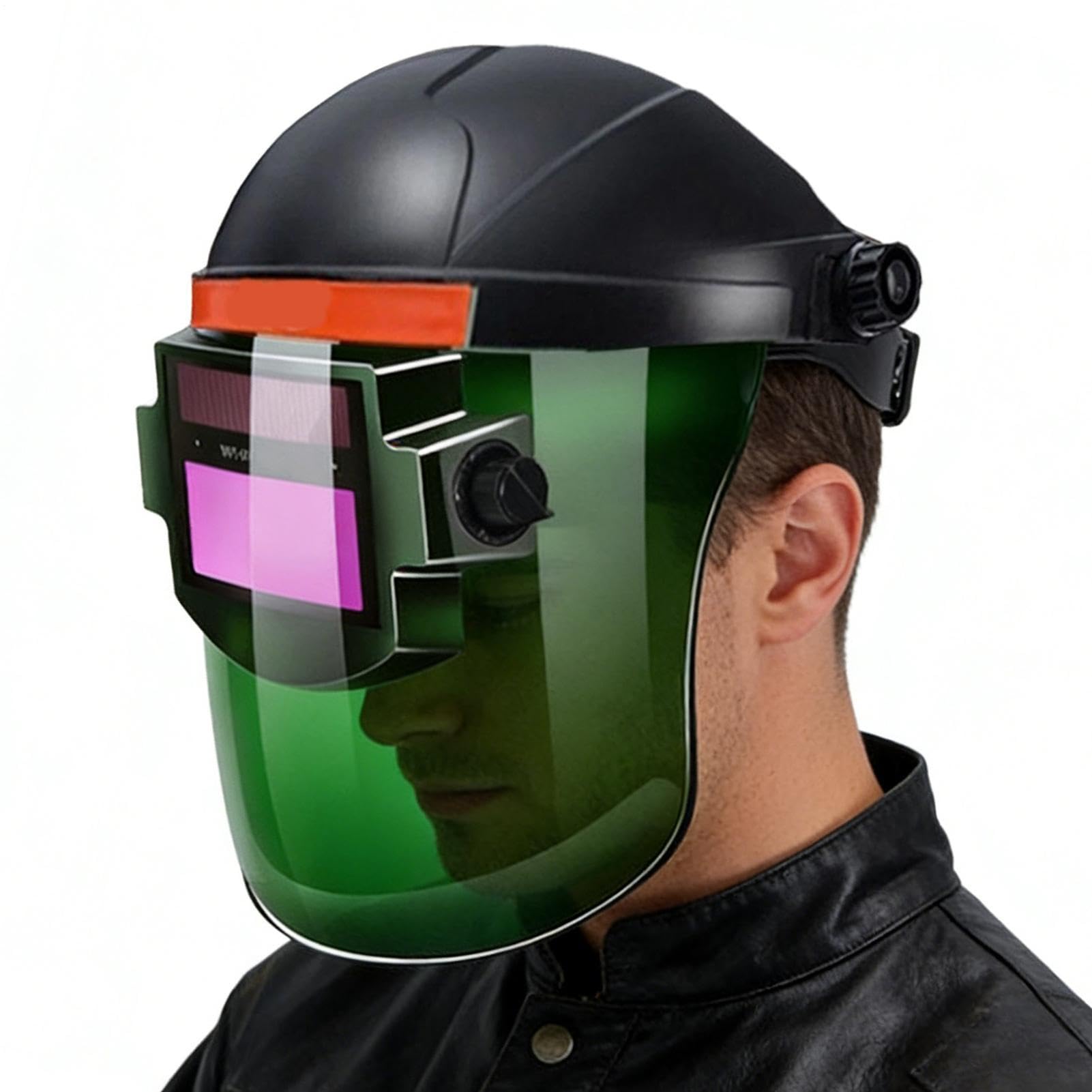 Automatyczny kask spawalniczy - Ochrona twarzy do szlifowania - Kaski do spawania rur - do motoryzacji, fabryki, garażu, domu, przemysłu mechanicznego, warsztatu