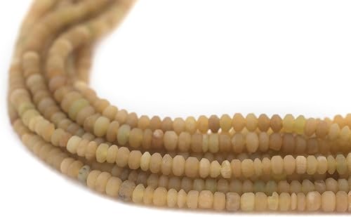 TheBeadChest - Cuentas de platillo de jade afgano amarillo de 0.118 pulgadas (0.118 in)