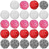 El paquete incluye: 24 bolas de mimbre, cantidad suficiente para compartir con tus amigos, familiares y amantes, cada bola tiene un diámetro de 5 cm/2 pulgadas para que las mezcles y combinen. El paquete incluye: 24 bolas de mimbre, cantidad suficiente para usted para compartir con sus amigos, familiares y amantes, cada bola tiene un diámetro de 2 pulgadas/ 5 cm para que pueda mezclar y combinar