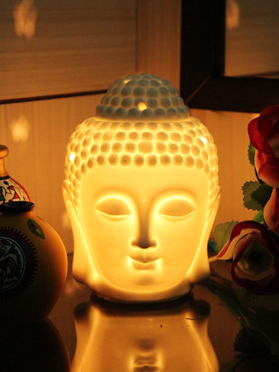 Eccellente Electric Ceramic Diffuser With Dimmer Switch To Control Fragrance And Light Intensity - (Height-6.5 Inch)