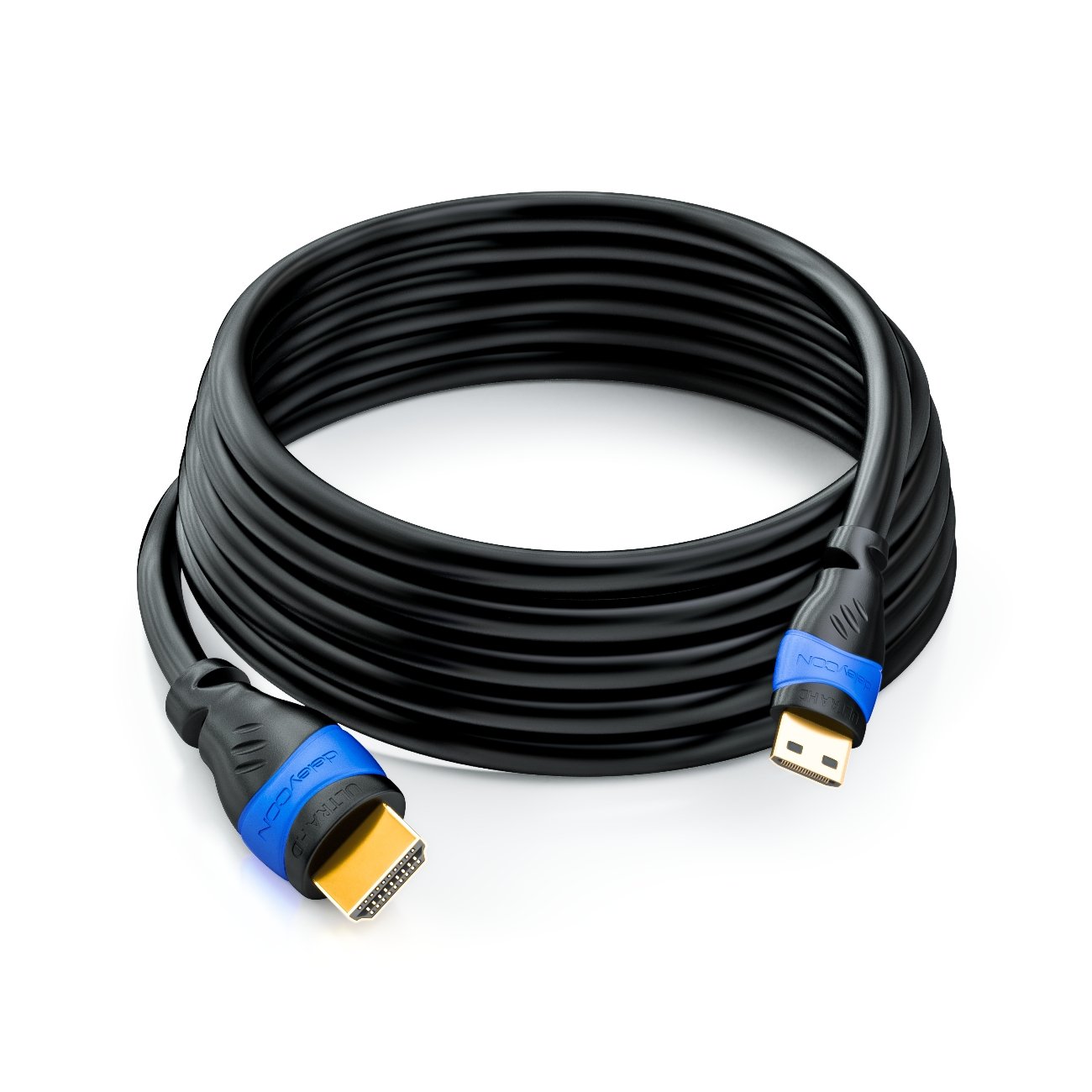 deleyCON 1,5m Mini HDMI Cavo HDMI 2.0/1.4a Compatibile ARC 3D 4K Ultra HD 1080p 2160p ad alta Velocità con Ethernet (Ultimo Standard) - Nero