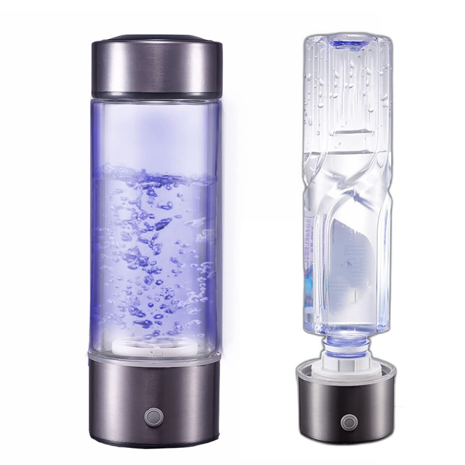 PAHION Generador Ionizador De Agua Hidrogenada Botella De Agua Hidrogenada Portátil Electrolisis Rápida En 3 Minutos Obtiene 1300-1600PPB Alta Concentración Sin BPA Botella Deportiva Saludable 430ML