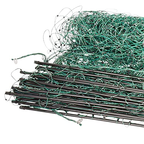 VOSS.farming 50m Elektrozaun - Netz, tannengrün, 108cm, 20 Pfähle stabil grün Agility
