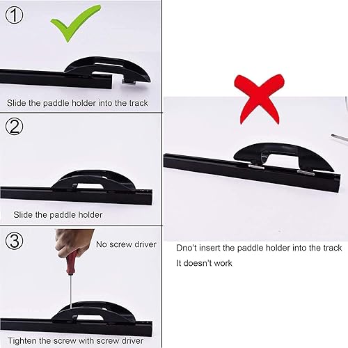 Miniatura 2 de YYST Soporte de clip para remo de kayak, clip de red de pesca con montaje en pista, sin pista, sin remo