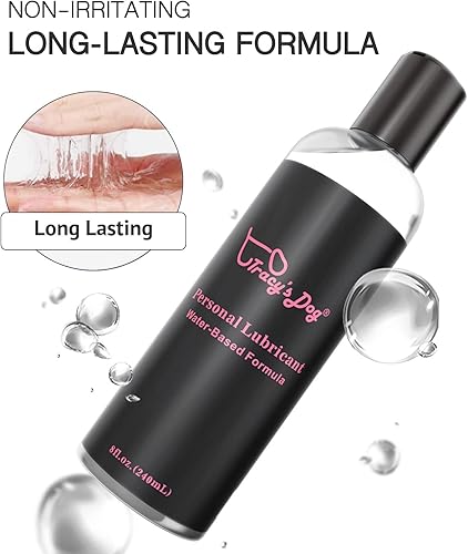 Miniatura 3 de Tracy's Dog Lubricante a base de agua, lubricante para hombres, mujeres y parejas, 8 onzas (2 piezas)