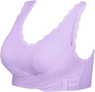 YEYELE Sports Bras for Women 1 or 3 Pack Lace Front Cross Side Buckle and Removable Pad Tank Top Yoga Sports Bra