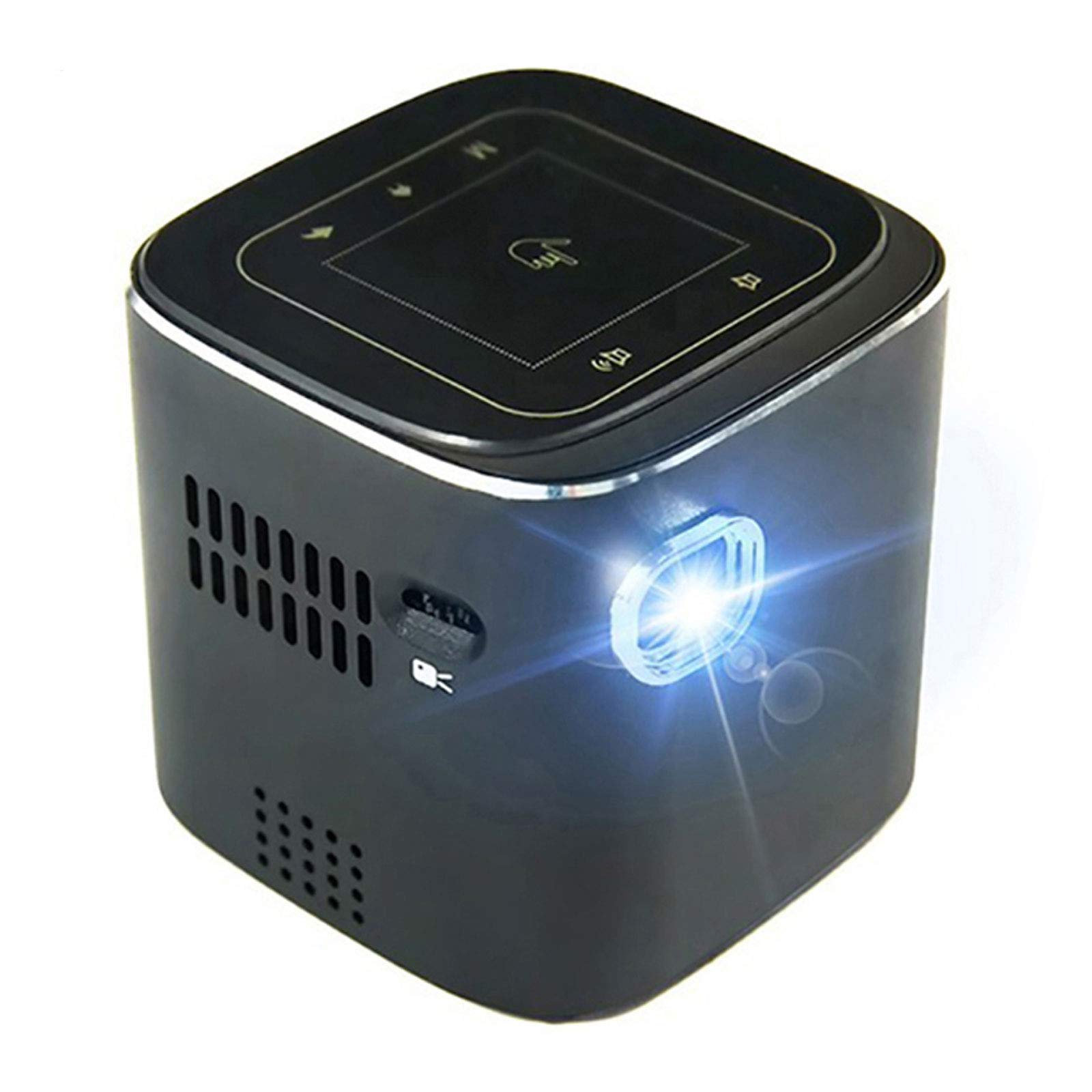 Mini Proiettore, Home Cinema Portatile, Proiettore DIP Tascabile, Supporta 1080p Full HD, 2500 Lumen ad Alta Luminosità, Batteria Incorporata e Funzione Power Bank, Regalo Perfetto per Bambini