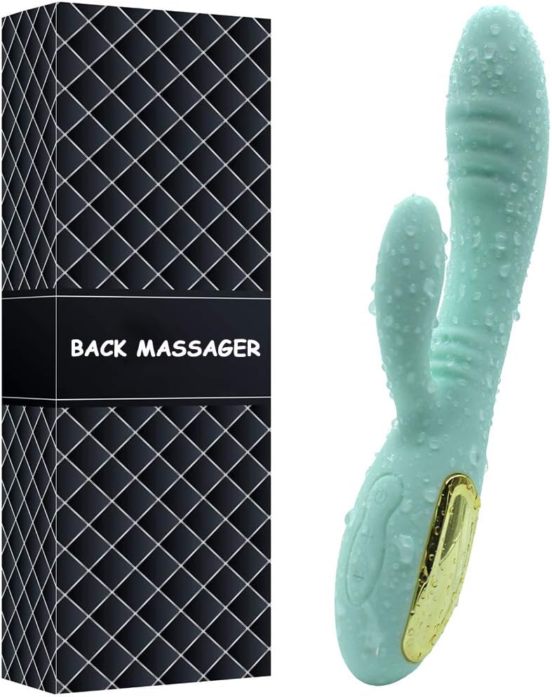 Wireless Electric Massager 10 Patterns Skin Soft Silicone Massage USB Cable Rechargeable Waterproof for Body Relax (Green)