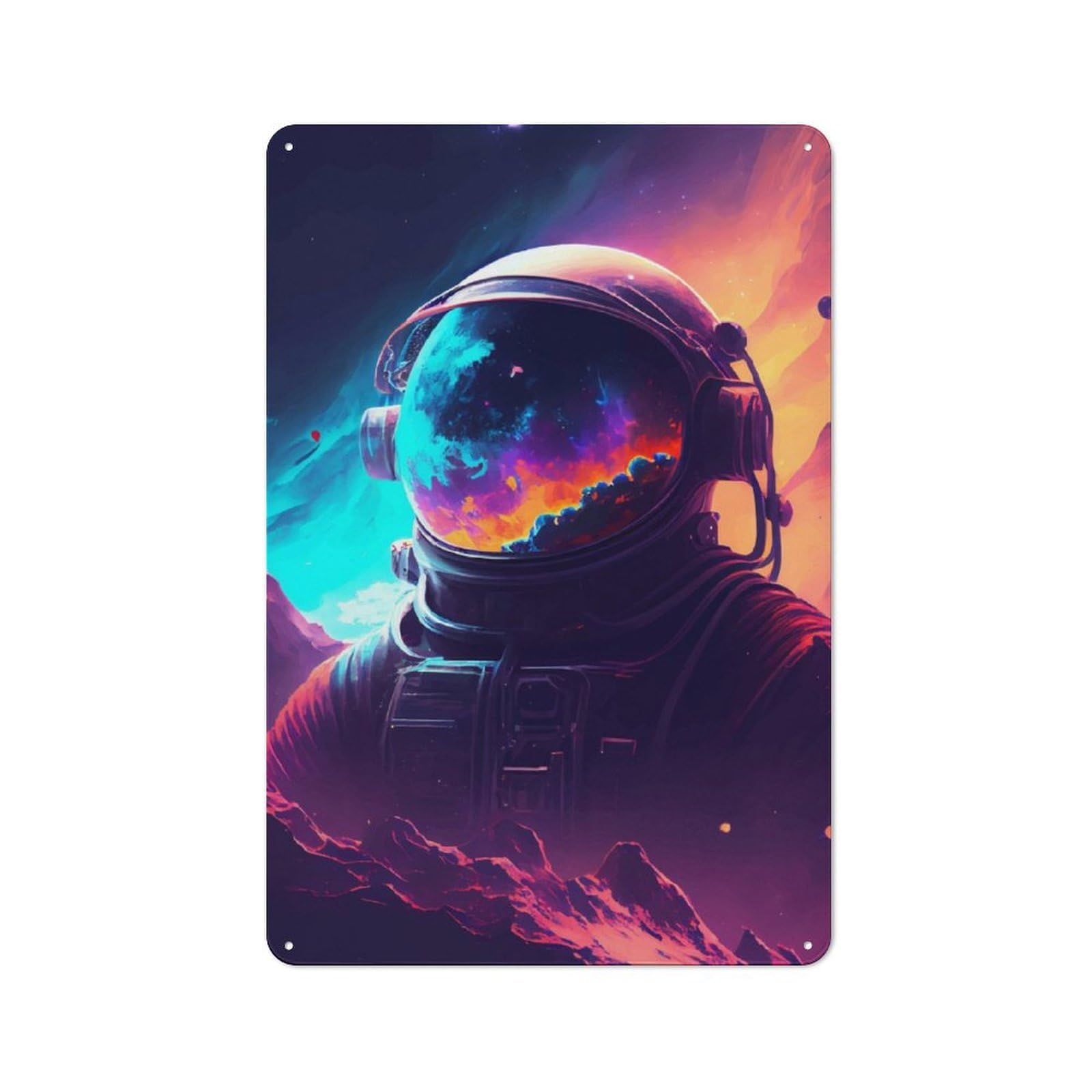 Junmoney Space Is Wild Metal Wall Sign 30X20cm Featuring For Garage Or Workshop, For Home Office, Studio And Craft Room Walls