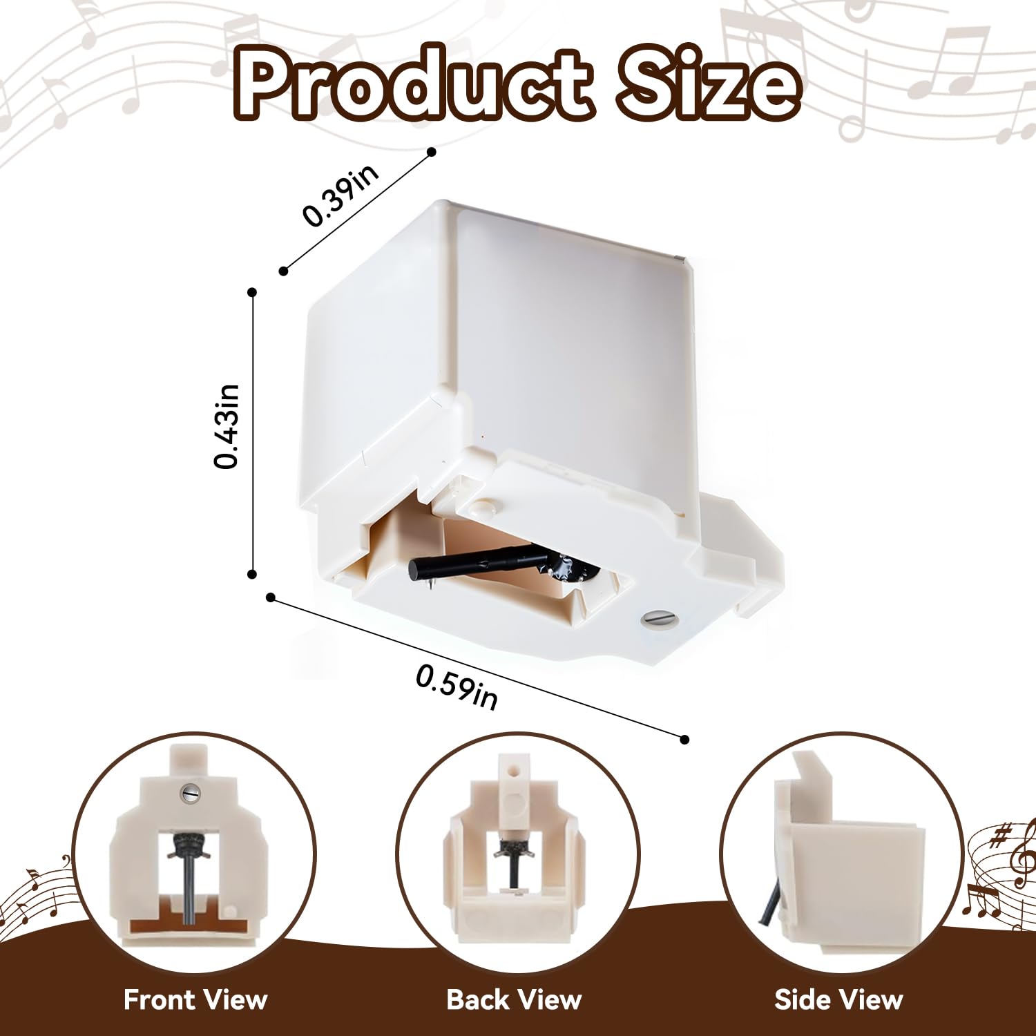 KUKKUME 2PCS ATN3600L Diamond Record Player Needles for AT-LP60X? AT-LP60XBT, and AT-LP60XBT-USB Audio-Technica