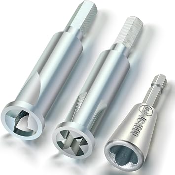 Feekoon Wire Twisting Tool, 3 Way/ 5 Way Wire Stripping Tools and 6mm Hex Shank Cable Twister Tool, Wiring Stripper and Twister, Wiring Twisters Bit for Power Drill, Cable Twisters Connector