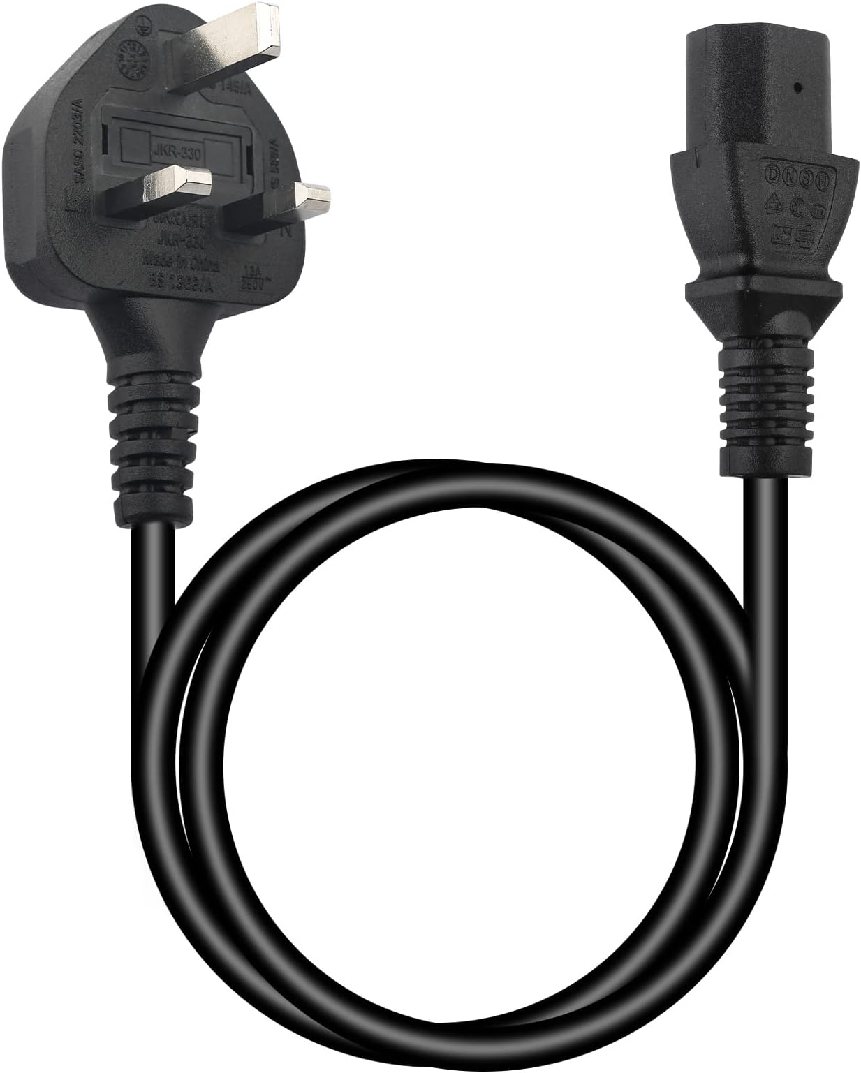 10A 250v Power Cable 3 Prong Power Cord, 1m Ps3 Pc Power Cable Monitor