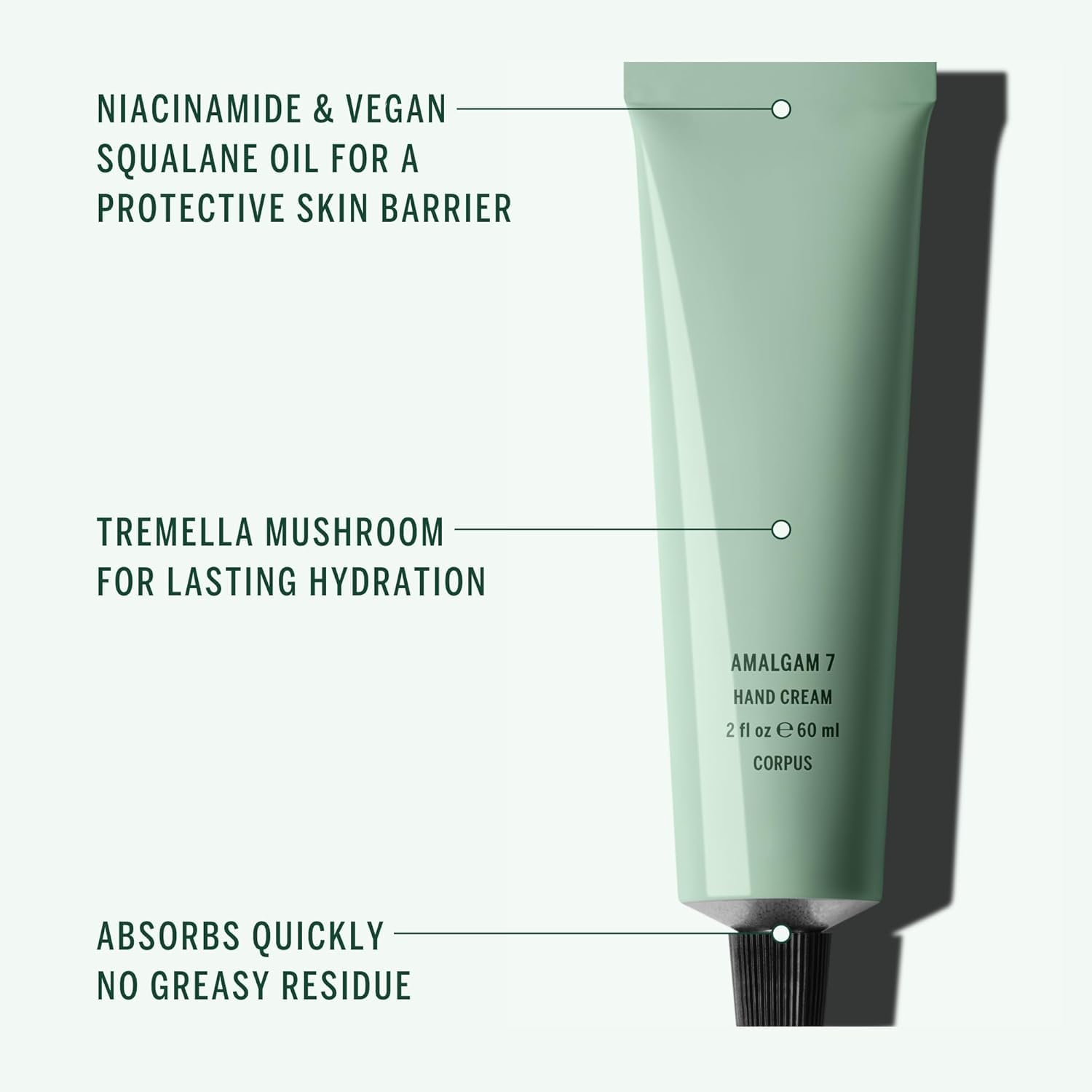 Corpus - Amalgam 7 Aromatic Hand Cream with Niacinamide, Tremella Mushroom, Vegan Squalane, White, 60 ml (Pack of 1) - Image 2
