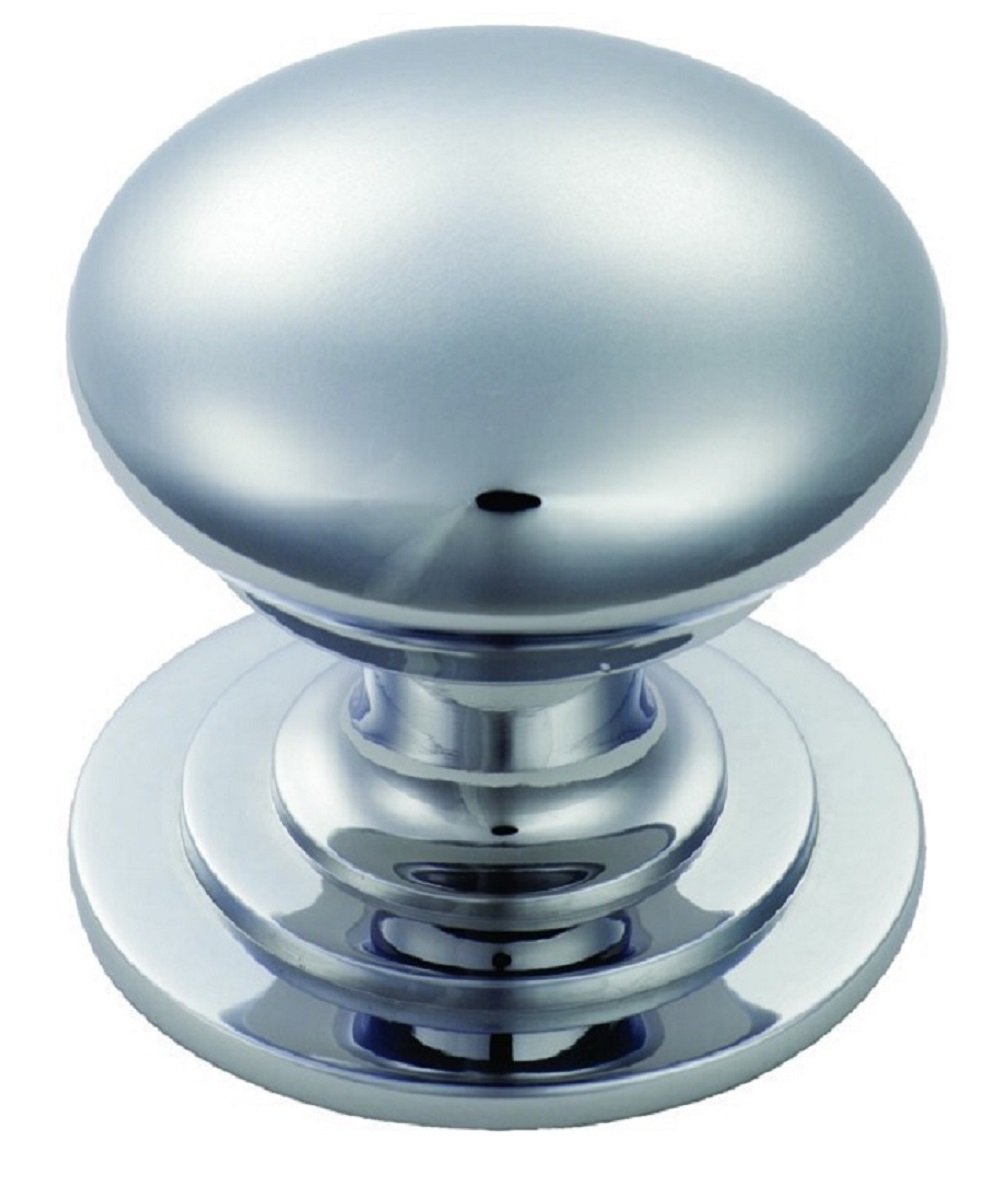 Carlisle Brass Polished Chrome Premium Quality Solid Victorian Cabinet Cupboard Door Knob - (38Mm Dia (1.5"))