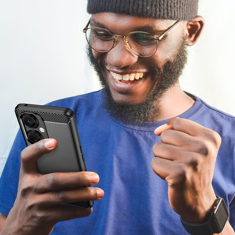 Image of Hybrid Carbon Fiber Back Case for OnePlus Nord CE 3 Lite 5G (Black)